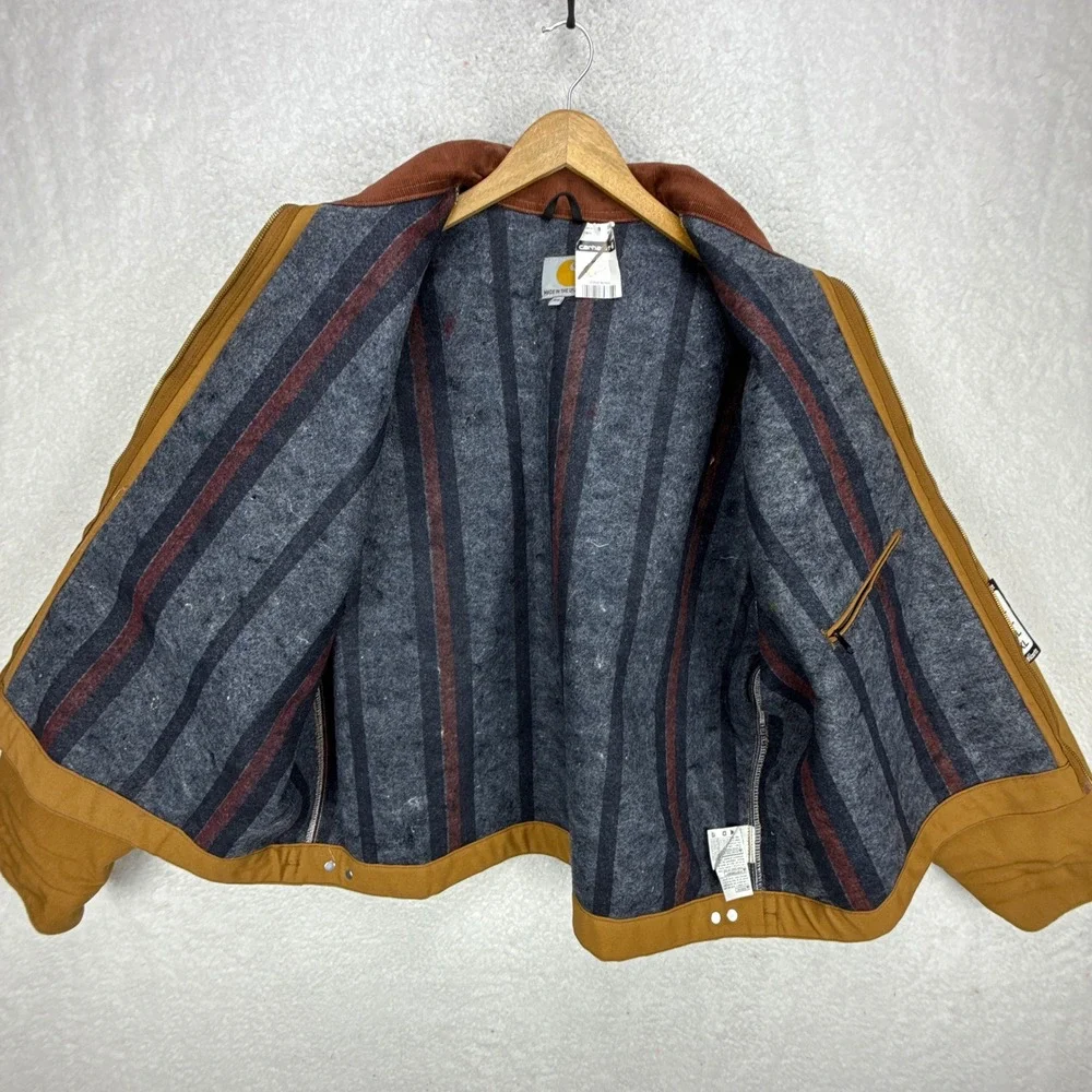 Carhartt Detroit Jacket Blanket Lined Mens 3XL J001 BRN Brown NWT NOS - Picture 4 of 15